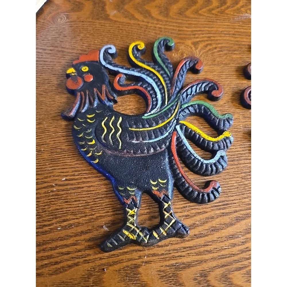 2‎ Vintage Rooster Trivets